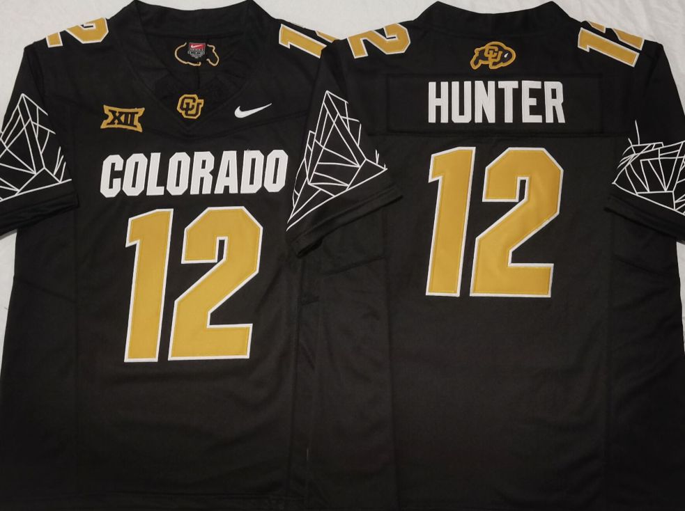 Men Colorado Buffaloes #12 Hunter Black 2025 Nike Limited NCAA Jersey style 2->more ncaa teams->NCAA Jersey